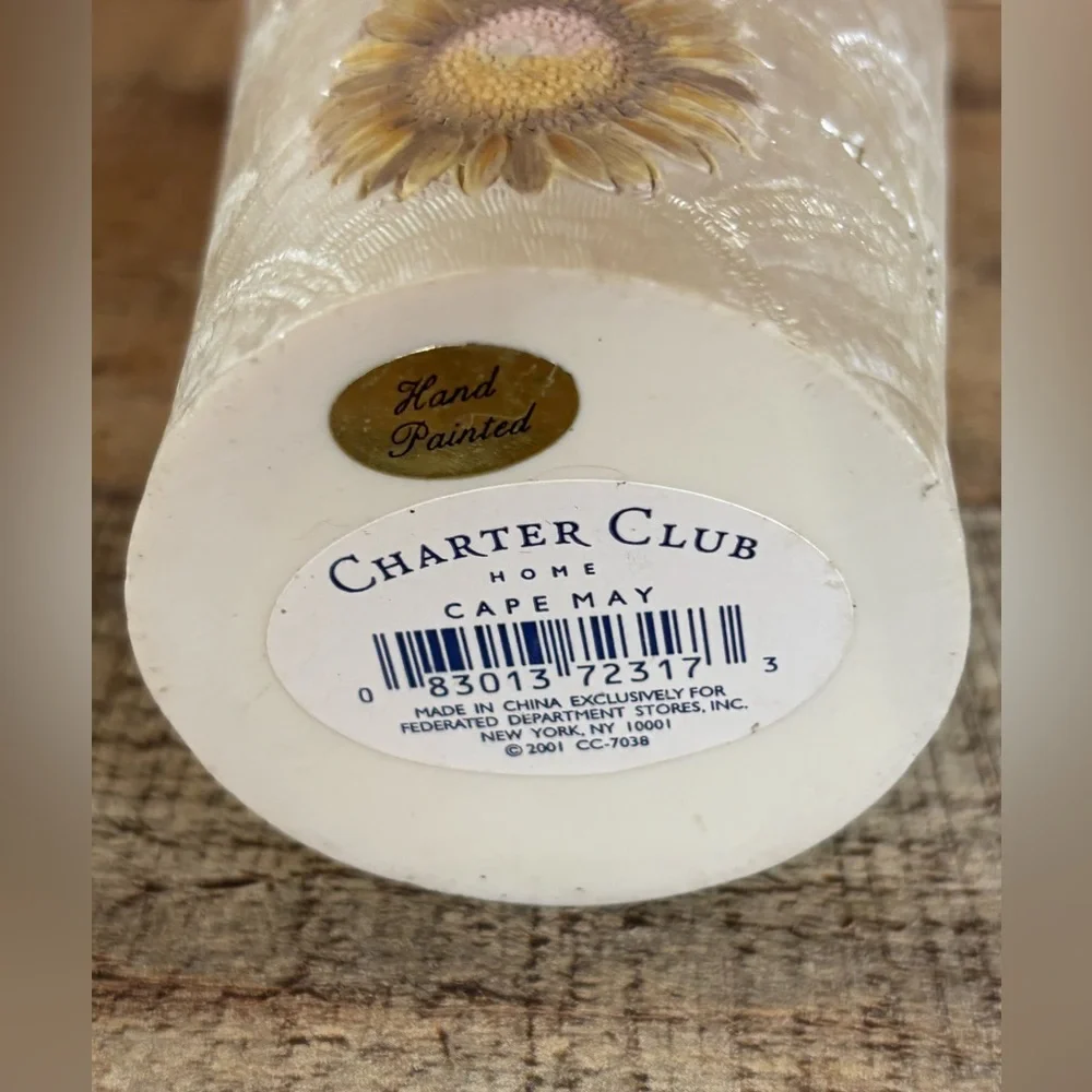 NWT 4 Piece Bathroom Set Flowers Shells Charter Club “Cape May” BEACHY Floral